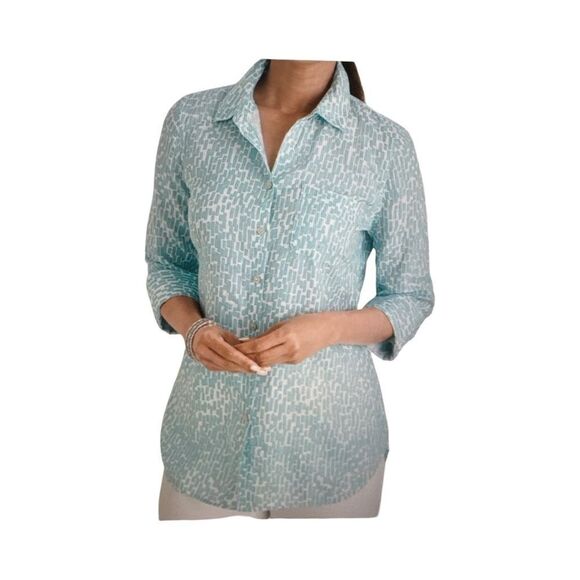 CHICO’S FRESH CHIC BUTTON DOWN SHIRT. - Picture 1 of 7